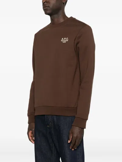 Apc Standard Rue Madame Sweatshirt In Brown