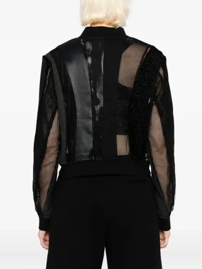 Quetsche Double-layer Bomber Jacket In Black