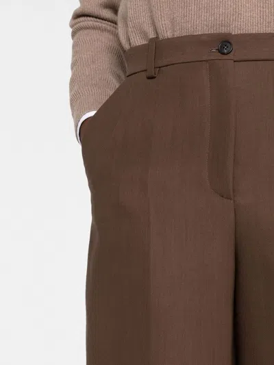 The Row Hose Wide-leg Trousers In Brown