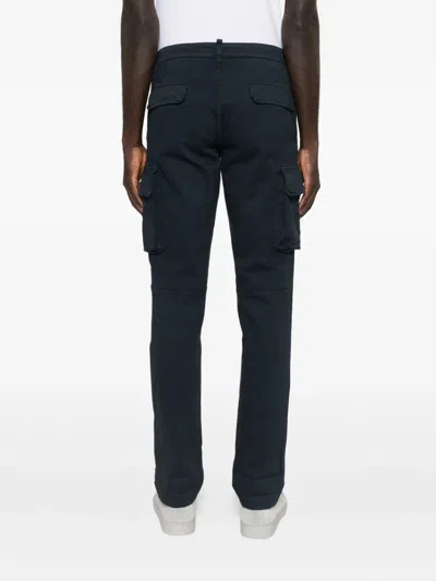 Mason's Cargo-pocket Trousers In Blue