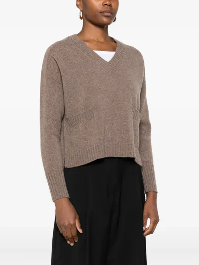 Arovescio V-neck Sweater In Neutral