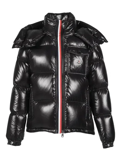 Moncler Montbeliard Nylon Down Short Jacket In Black