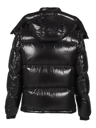 Moncler Montbeliard Nylon Down Short Jacket In Black