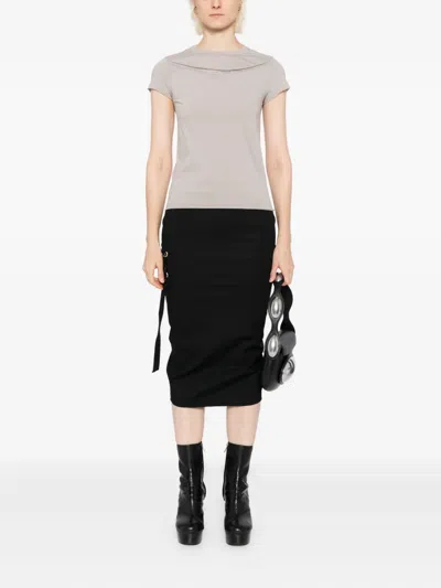 Rick Owens Slashed Levels T-shirt In Neutral