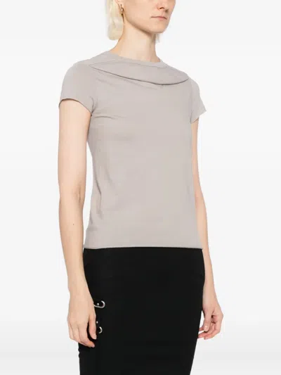 Rick Owens Slashed Levels T-shirt In Neutral