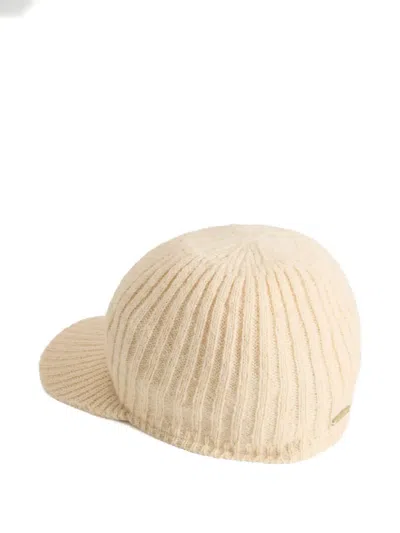 Woolrich Ribbed Baseball Cap In Neutral