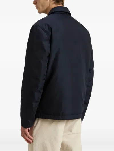 Woolrich Button-fastening Patch-pocket Jacket In Blue