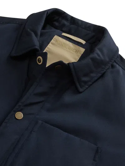 Woolrich Button-fastening Patch-pocket Jacket In Blue