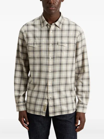 Woolrich Check-pattern Pocket Shirt In Neutral