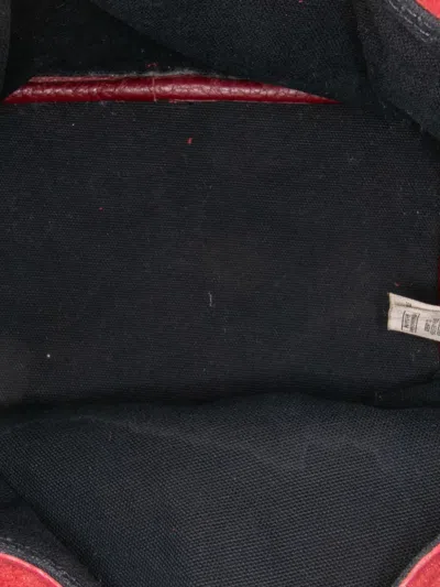 Pre-owned Burberry 2000-2017 Small Mega Check Canvas And Suede Fringe Belgrove Bucket Bag In Brown