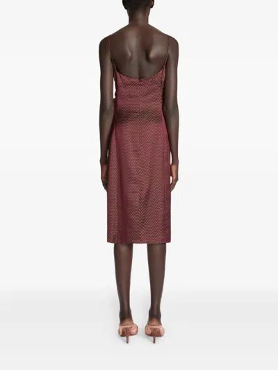 Dries Van Noten Polka-dot Pattern Midi Dress In Red