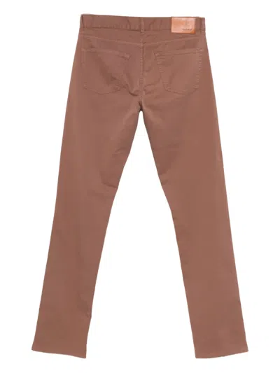 Canali Five-pocket Trousers In Brown