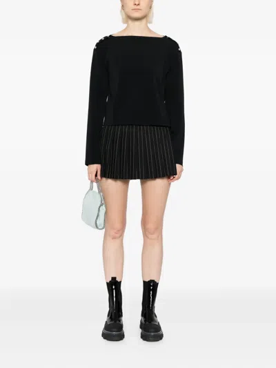 Agnès B. Crepe Top In Black