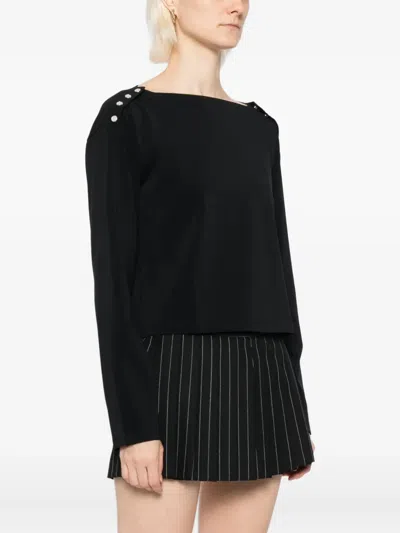 Agnès B. Crepe Top In Black