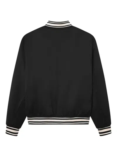 刺绣缎面飞行员夹克