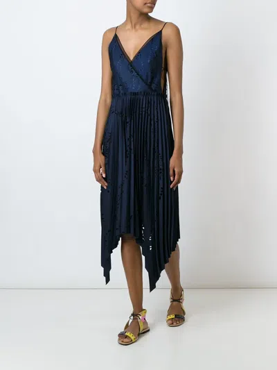 Pucci Pleated Dress In Blue