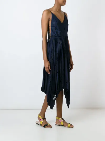 Pucci Pleated Dress In Blue
