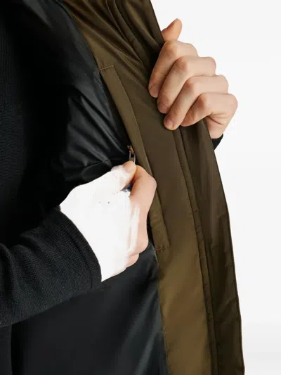 Fusalp Hooded Quilted Bomber Vest In Brown