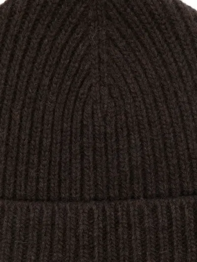 Paul & Shark Ribbed Wool Beanie In Black
