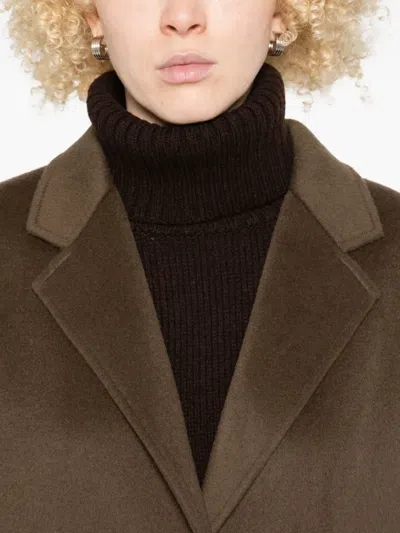 The Dynamis Studio Long-sleeves Patch-pocket Coat In Brown