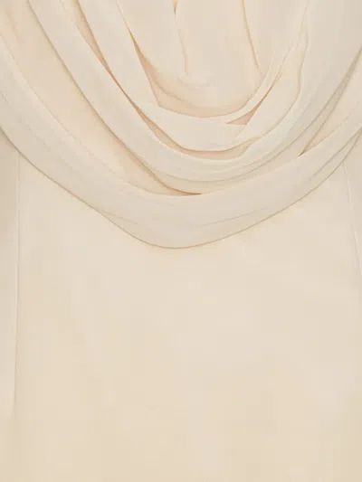 Rotate Birger Christensen Rotate Birgerchristensen Chiffon Mini Dress In Neutral