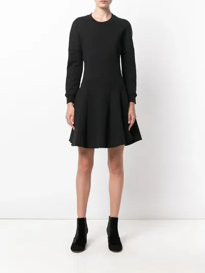 Alexander Mcqueen Dragon Patch Flared Dress In Black