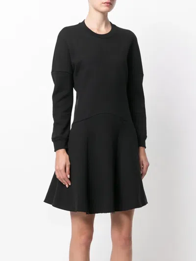 Alexander Mcqueen Dragon Patch Flared Dress In Black