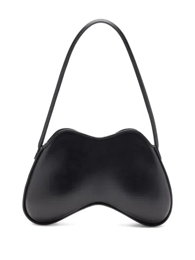 Diesel Double-d-shoulder Bag In Pu In Black