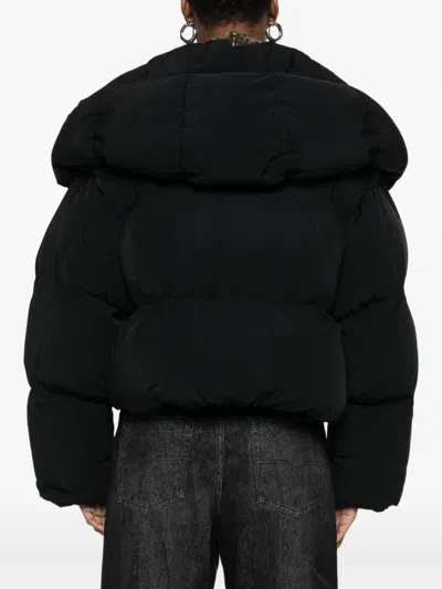 Diesel Black Stretch Polyester W-iley Padded Jacket In Black