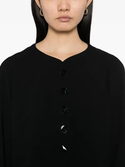 Agnès B. Button-up Blouse In Black