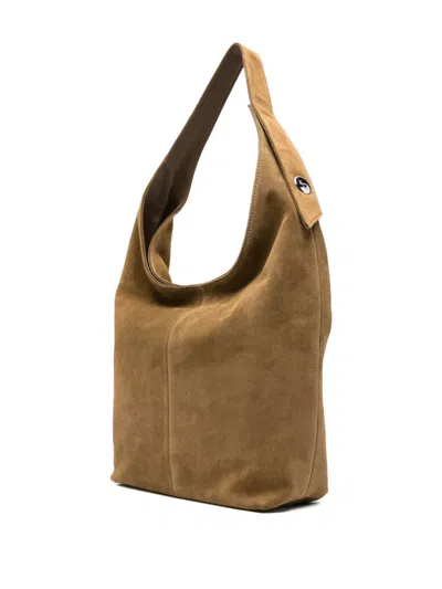 Maeden Monday Suede Shoulder Bag In Brown