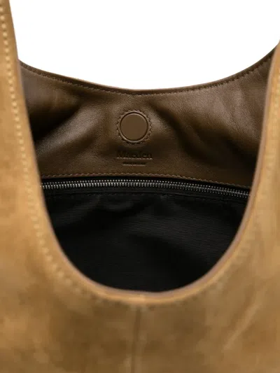 Maeden Monday Suede Shoulder Bag In Brown
