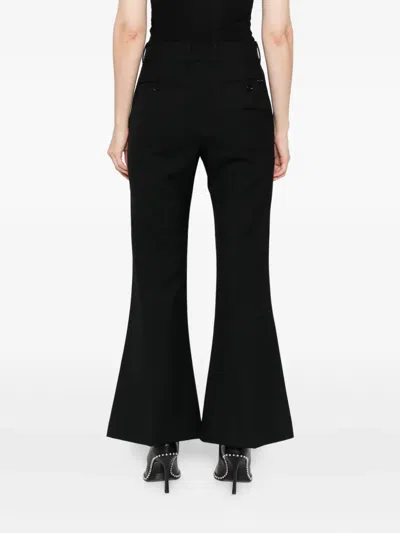 Rokh Flared Basic Trousers In Black