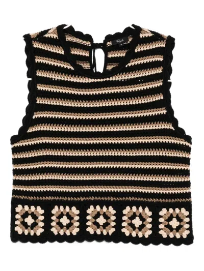 Rails Hazel Crochet Sweater Vest In Brown