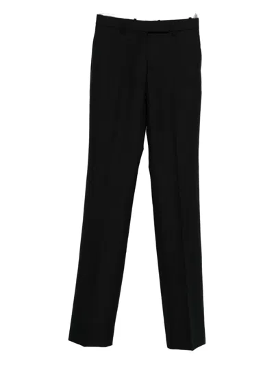 Tom Ford Sharp Herringbone Tailored Straight Leg Trousers In Black