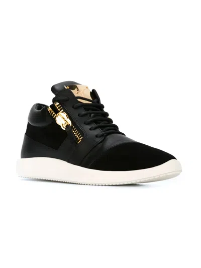 Giuseppe Zanotti 'runner' Mid-top Sneakers In Black
