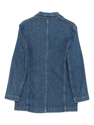 Balmain Pb Labyrinth Blazer In Blue
