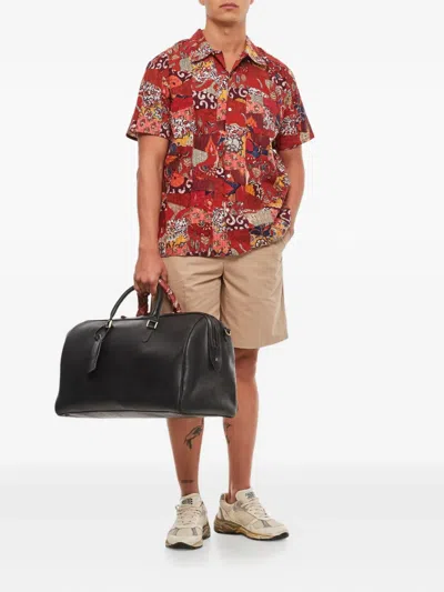 Kardo Patchwork Button-closure Shirt In Red