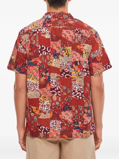 Kardo Patchwork Button-closure Shirt In Red