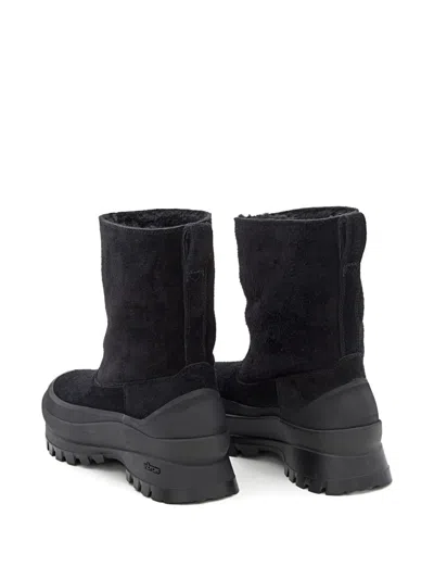 Diemme Round-toe Suede Boots In Black