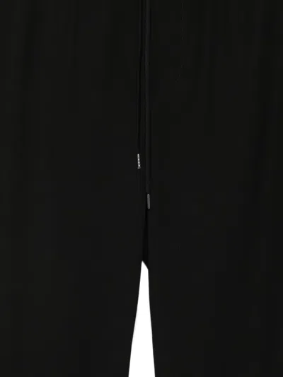 Isabel Benenato Drawstring Wool Trousers In Black