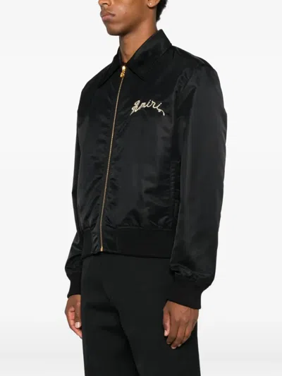 Amiri Embroidered Bomber Jacket In Black