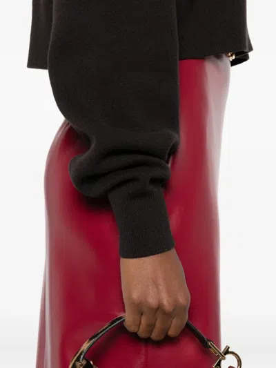 Tom Ford Maglione Oversize In Misto Lana Nera Donna In Brown