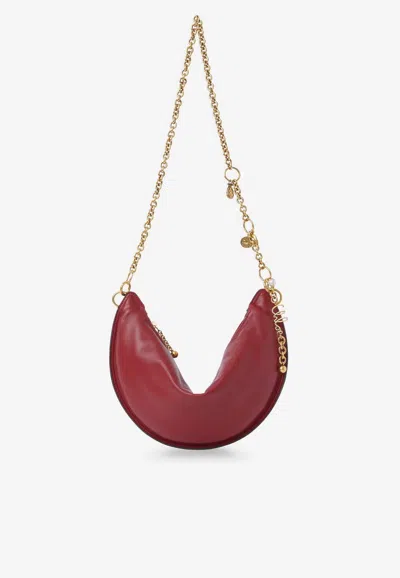 Chloé Chlo Halfmoon Leather Shoulder Bag In Red