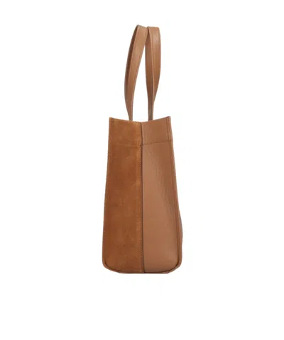 Anya Hindmarch Panelled Top Handle Bag In Brown