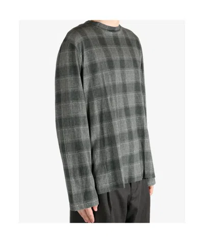 Our Legacy Box Longsleeve In Oakland Check Legacy Jersey In Green