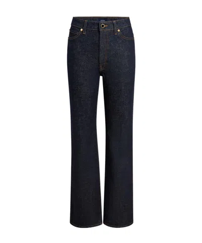 Khaite Womens Benson Bonnie Straight-leg Denim-blend Jeans In Blue