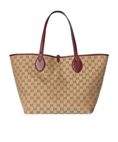 Gucci Totissima Medium Reversible Tote Bag In Red
