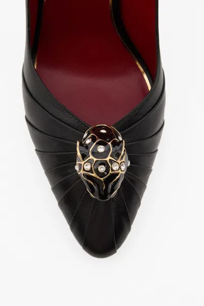 Valentino Garavani Panthea Goatskin Pumps 105mm Woman Black 39.5 In Black