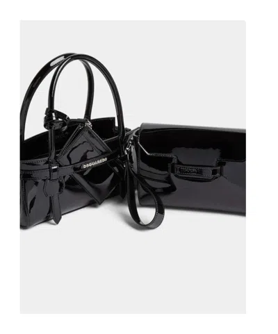Dsquared2 Mini Handbag Featuring Detachable Strap In Black